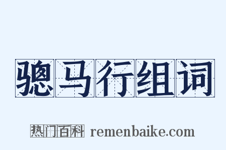 骢马行组词是什么意思的图片